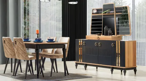 Gloria Black Dining Room Set