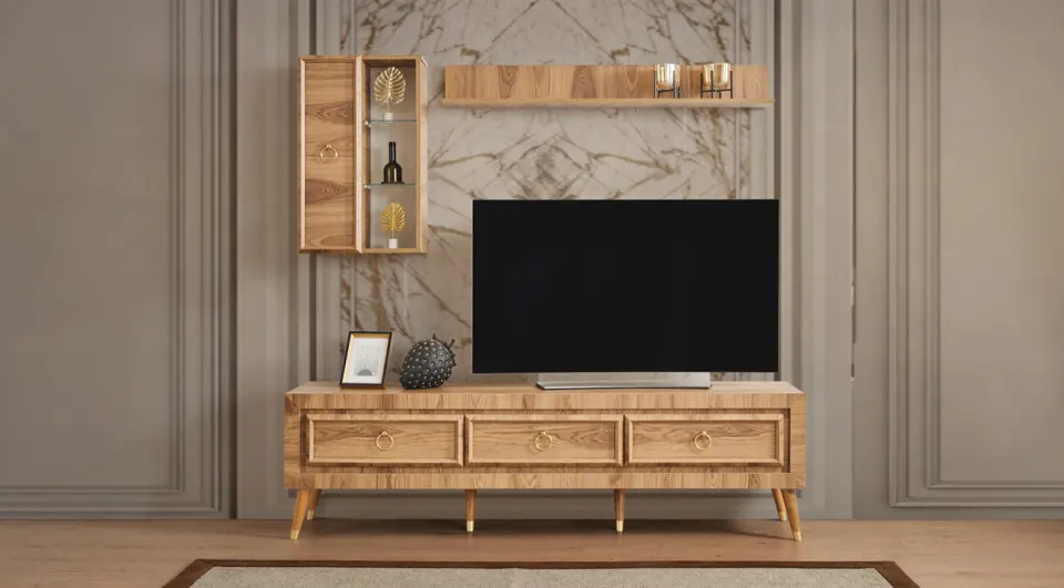 Pablo Wooden Leg Tv Unit