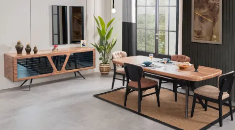 Capella Walnut Dining Room Set