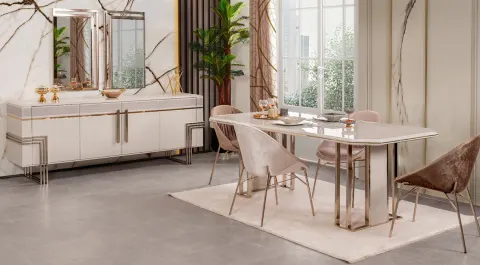 Vega Metal Leg Dining Room Set