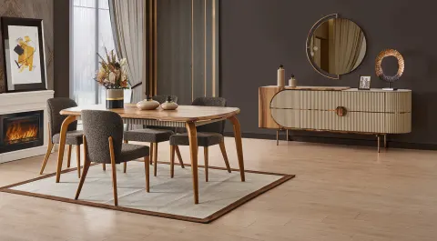 Valencia Walnut Dining Room Set
