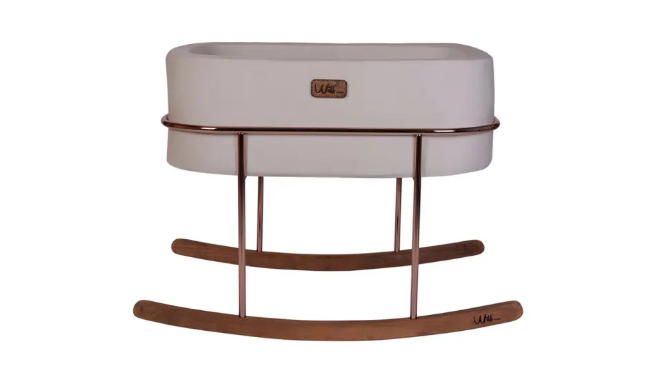 Will Beside Mother's Side Crib Cream Rose Gold