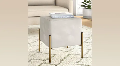 Dore Cream Pouf