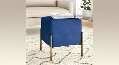 Dore Blue Pouf