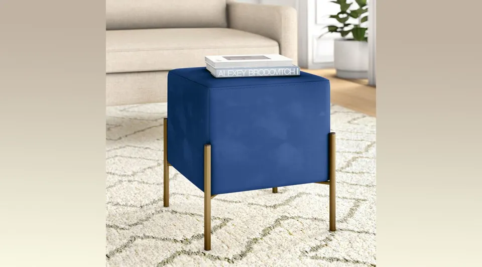 Dore Blue Pouf