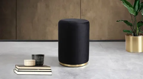 Istanbul Black Gold Pouf