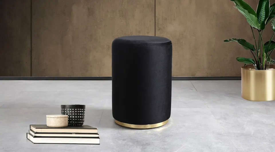 Istanbul Black Gold Pouf