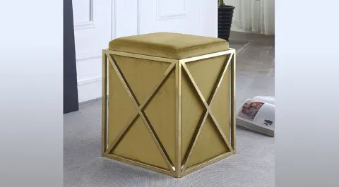 Stella Mustard Pouf
