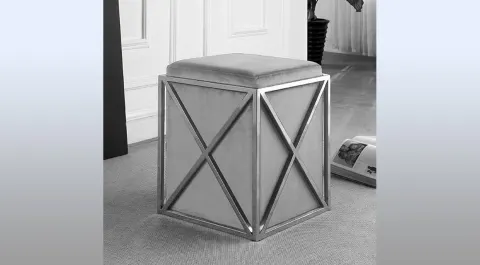 Stella Gray Pouf
