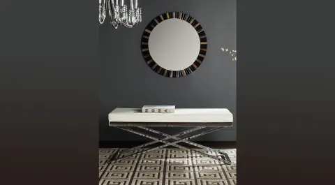 Lujo Cream Metal Leg Bench