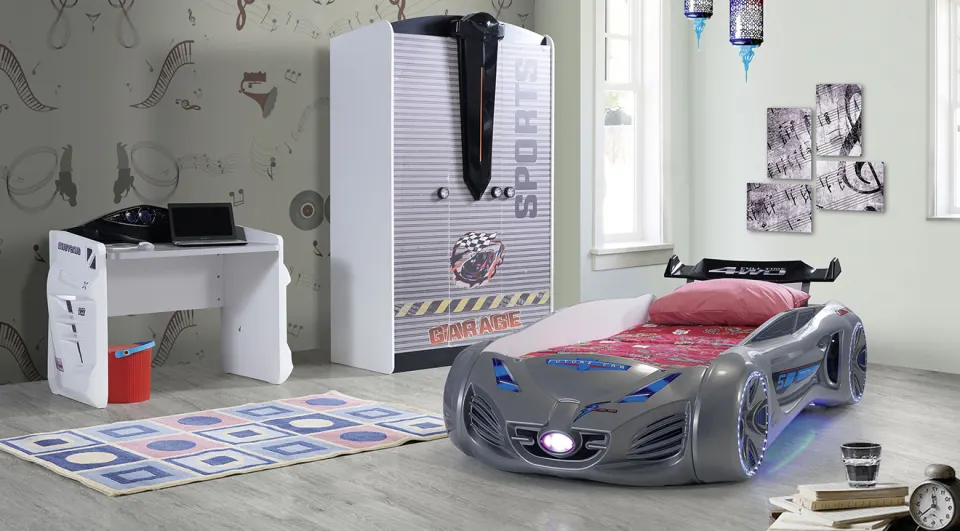 Future Gray Car Bed