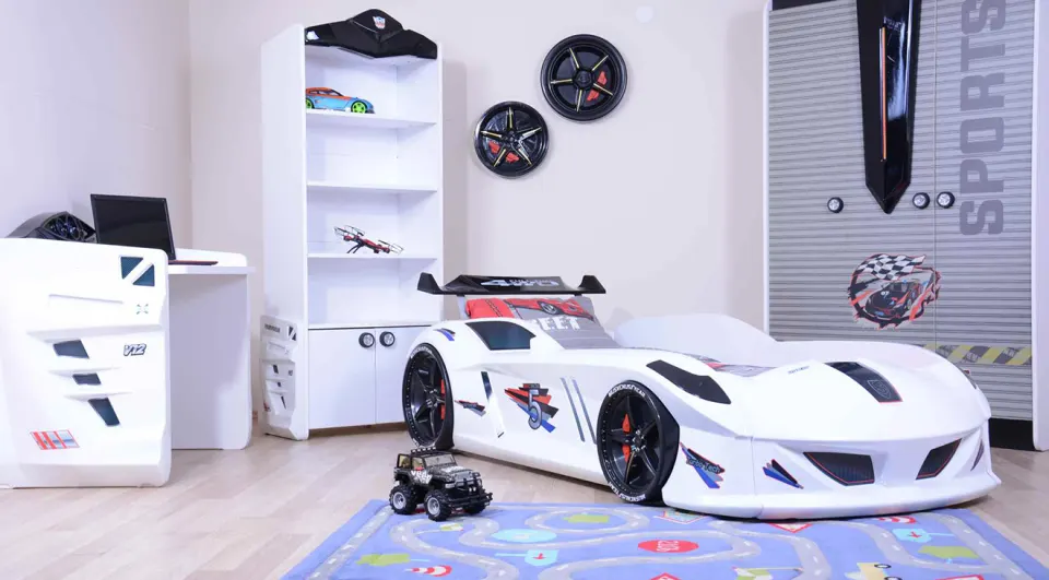 Speedy White Car Bed
