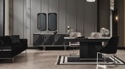 Quatro Q3 Anthracite Dining Room Set