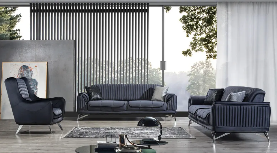 Magnum-B Metal Leg Bed Sofa Set