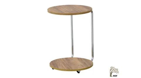 Emr Wheeled Chestnut Side Table 2
