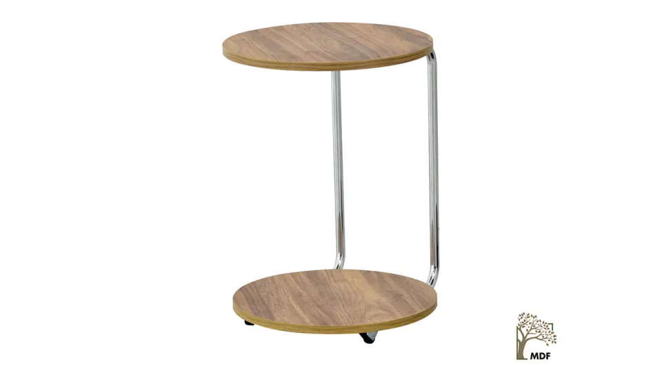 Emr Wheeled Chestnut Side Table 2
