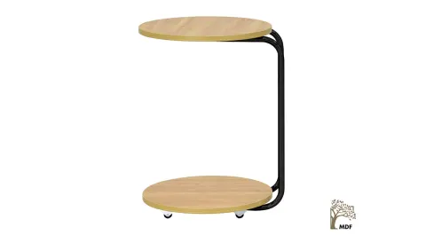 Emr Wheeled Natural Side Table
