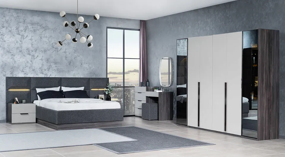 Adessa Accordion Covered Bedroom Set