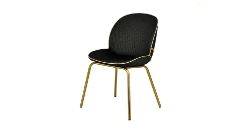 Big Black Gold Chair