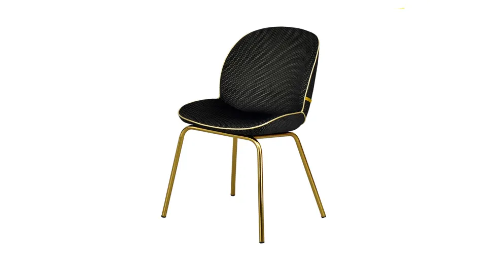 Big Black Gold Chair