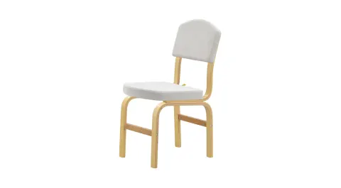 Ege White Natural Chair