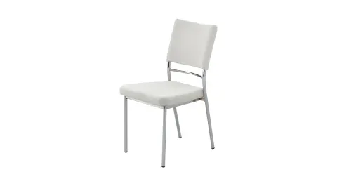 Silk White Nickel Chair