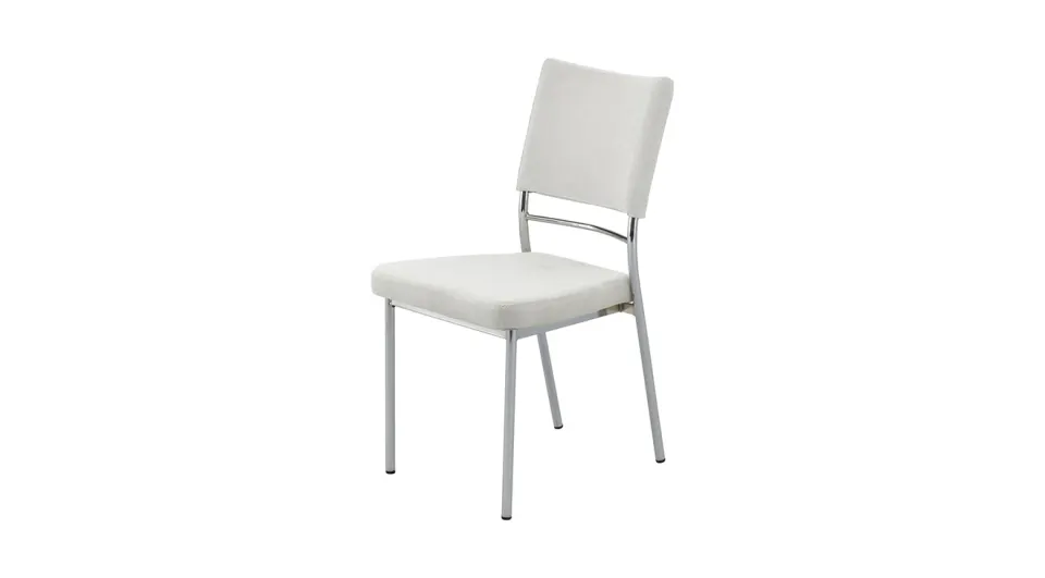 Silk White Nickel Chair