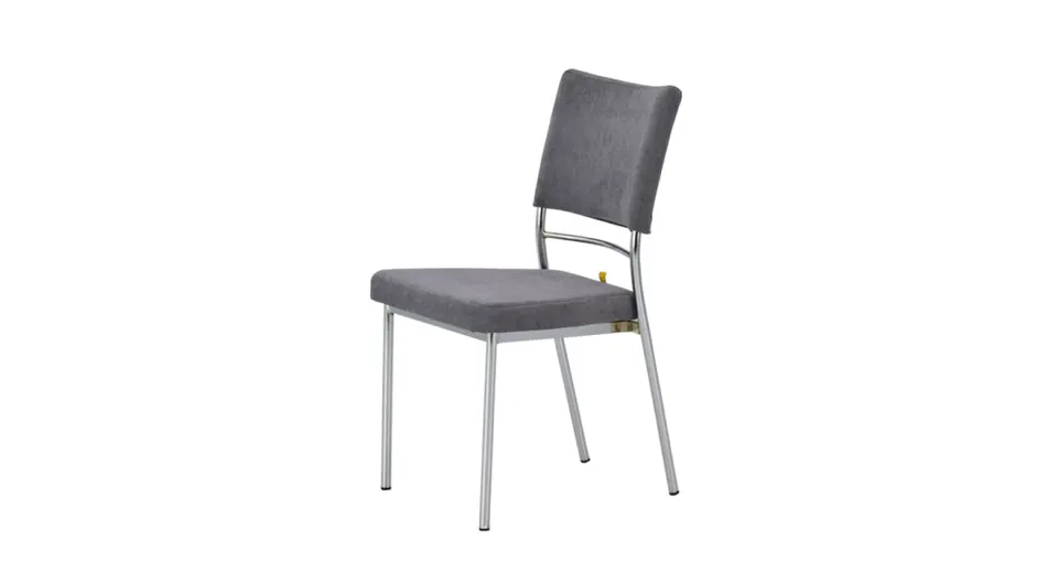 Silk Gray Nickel Chair