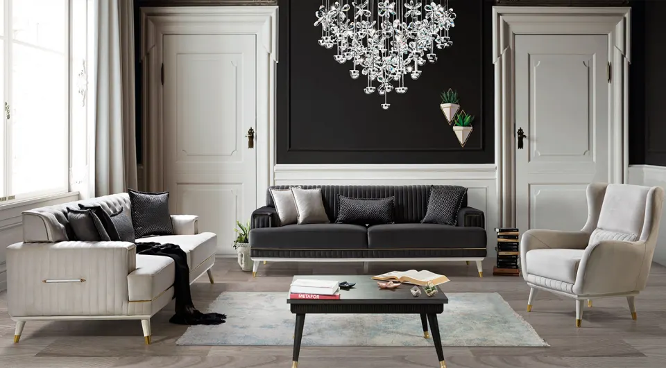 Gold Sofa Set