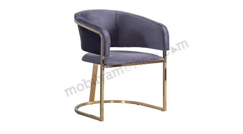 Alacati Gold Metal Leg Chair