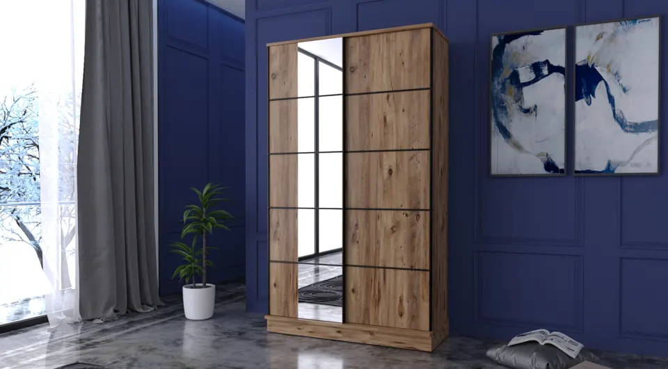 İstinye Walnut Sliding Door Cabinet