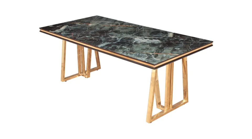 Stil Gold Metal Leg Table