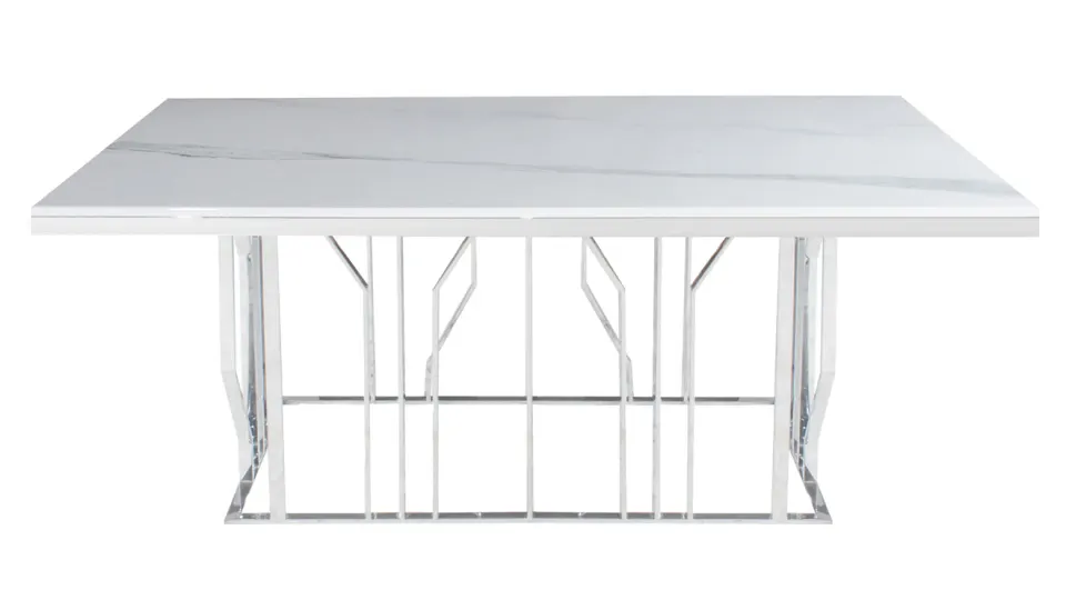 Venetian Silver Metal Leg Table