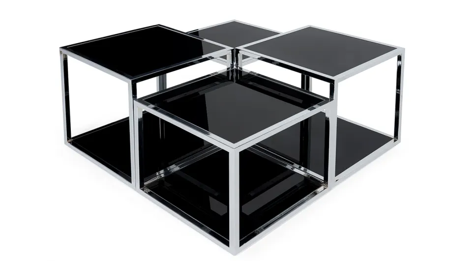Bulmaca Silver Metal Leg Coffee Table