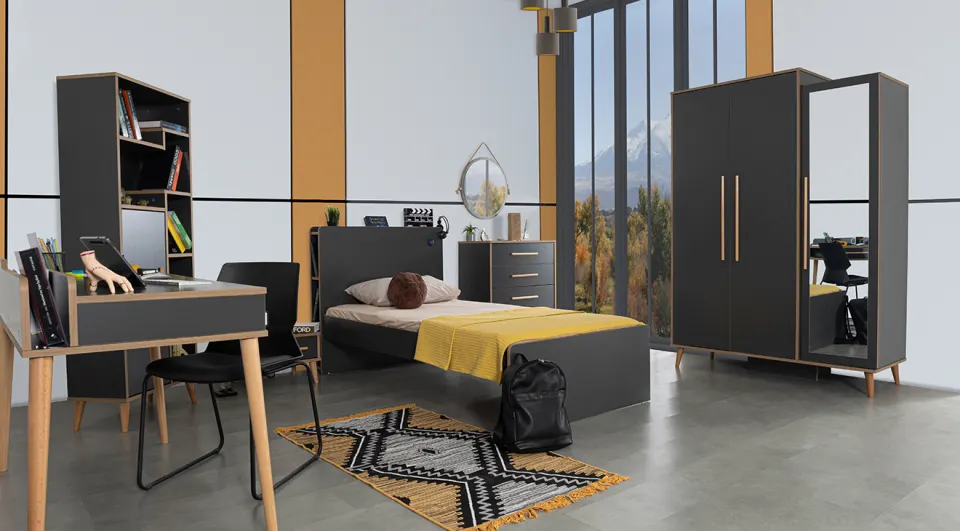 Alfa Anthracit Young Room Set