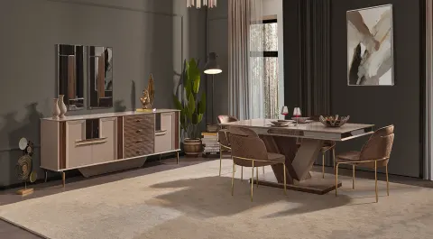 Ocean Gold Leg Dining Room Set