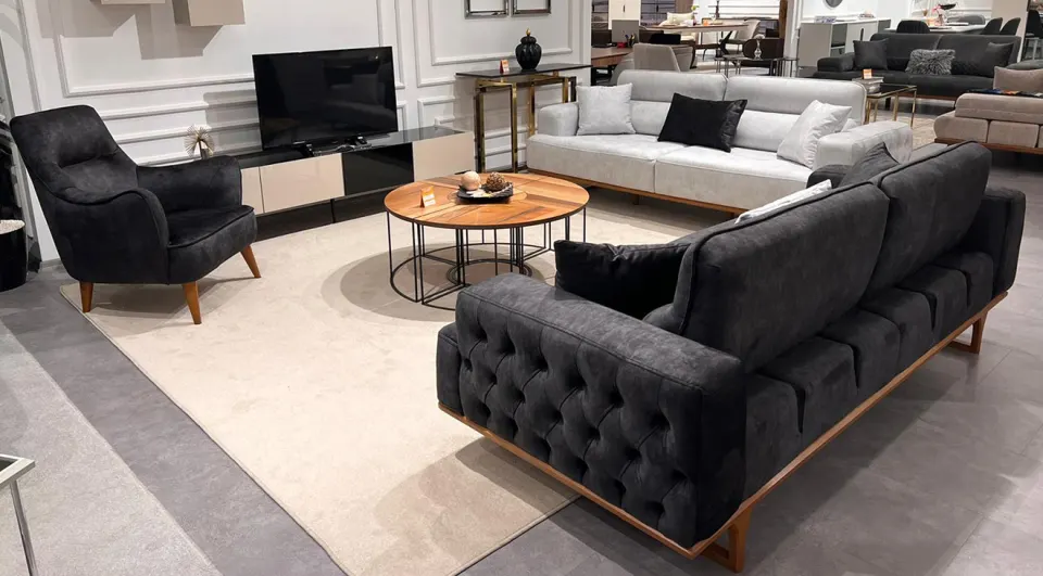 Vera Wooden Leg Sofa Set