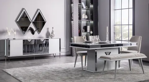 Fonte Moonstone Modern Dining Room Set