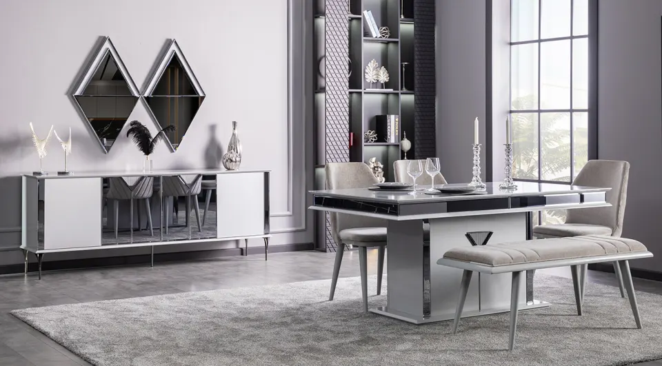Fonte Moonstone Modern Dining Room Set