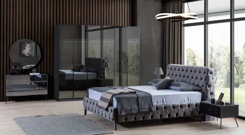Bronze Anthracite 6 Door Bedroom Set