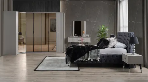 Acelya Corner Wardrobe Bedroom Set