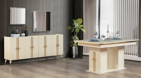 Ege Moonstone Gold Dining Room Set