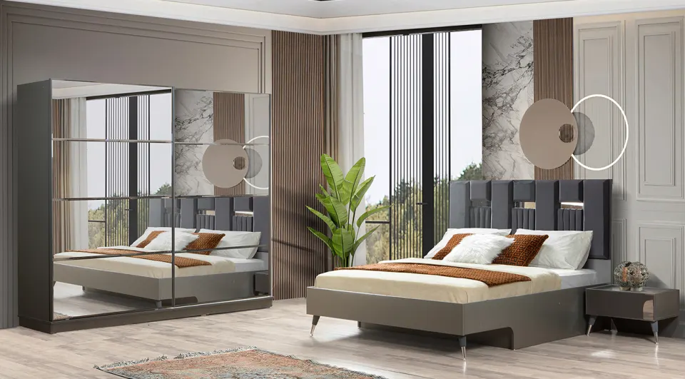 Isil Sliding Door Bedroom Set