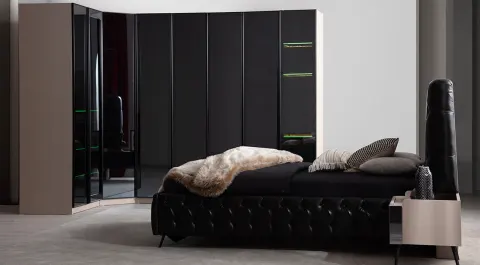New Tesla Beach Corner Cabinet Bedroom Set
