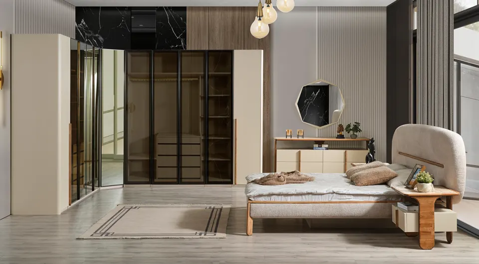 Milano Corner Cabinet Bedroom Set