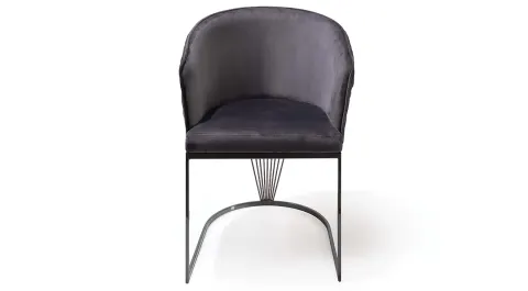 Bentley Silver Metal Leg Chair