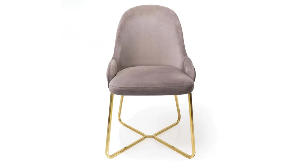 Oliva Gold Metal Leg Chair