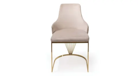 Oscar Gold Metal Leg Chair