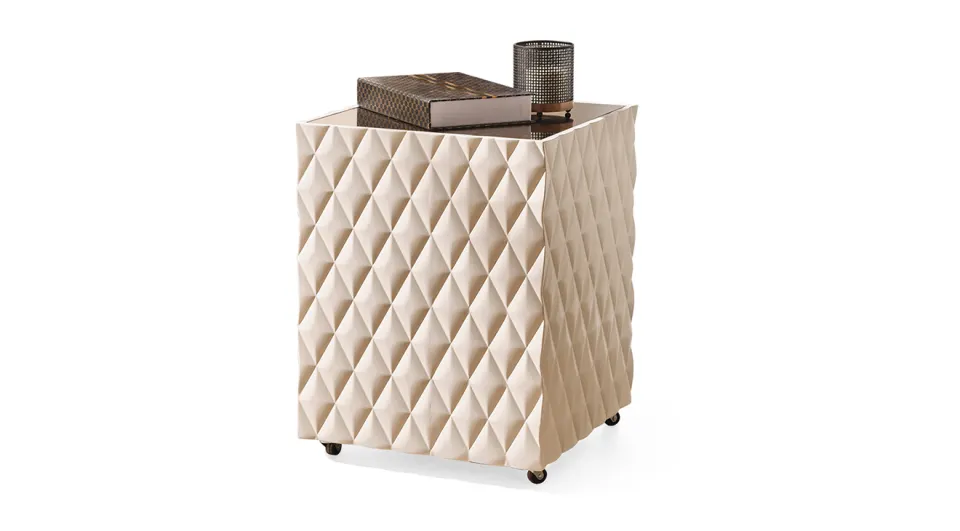Metalica Ecru Gold Luxury Side Table
