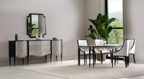 Maserati Wooden Leg Dining Room Set